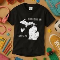 Someone In Michigan Loves Me Great Lakes State Yooper Kids T-Shirt thumb 3