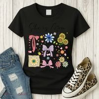 She Is Mom Christian Mothers Day Jesus Mama Religious Women Women's T-Shirt thumb 3