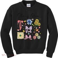 She Is Mom Christian Mothers Day Jesus Mama Religious Women Kids Sweatshirt thumb 0