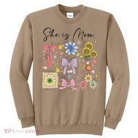 She Is Mom Christian Mothers Day Jesus Mama Religious Women Sweatshirt thumb 0