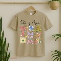 She Is Mom Christian Mothers Day Jesus Mama Religious Women T-Shirt thumb 2