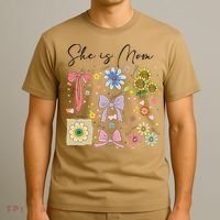 She Is Mom Christian Mothers Day Jesus Mama Religious Women T-Shirt thumb 3