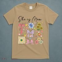 She Is Mom Christian Mothers Day Jesus Mama Religious Women T-Shirt thumb 5