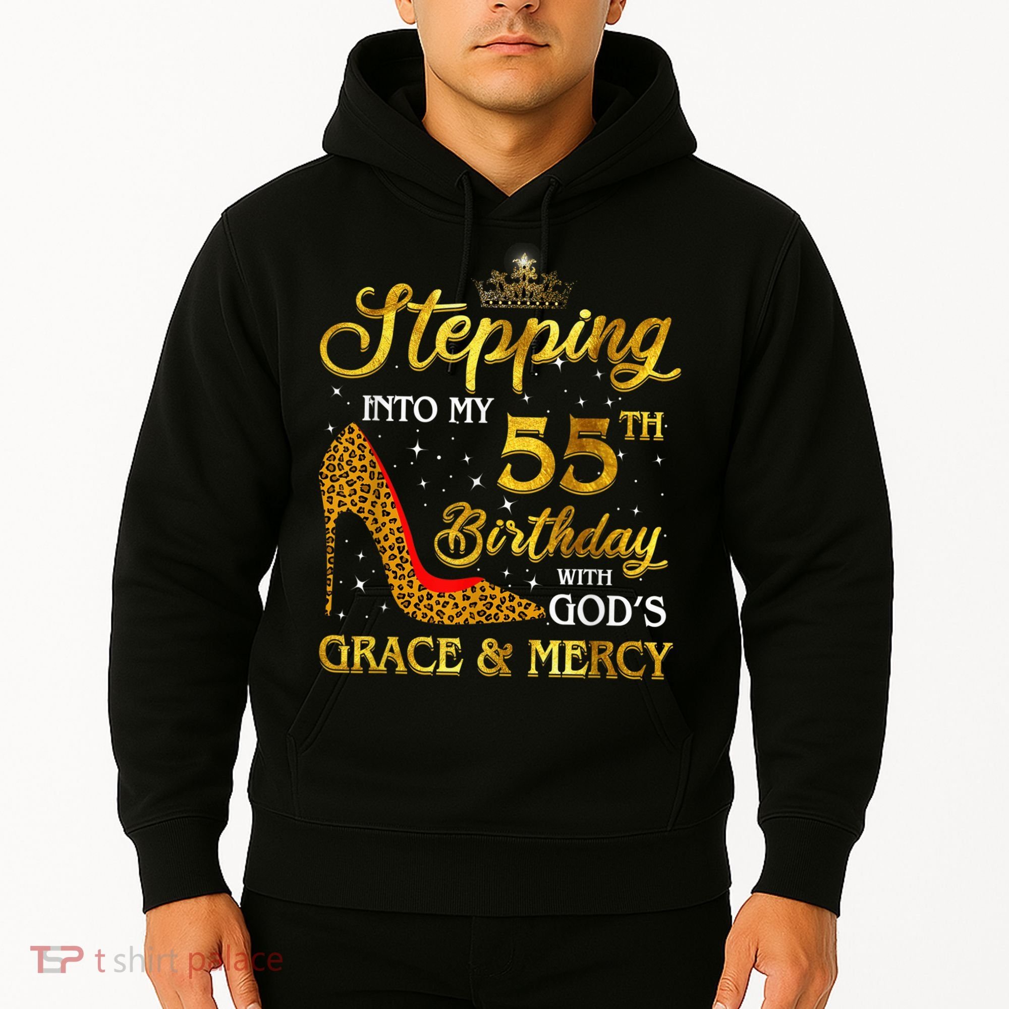 Stepping Into My 55th Birthday Present Gift Girl Wo 55 Year Old Hoodie