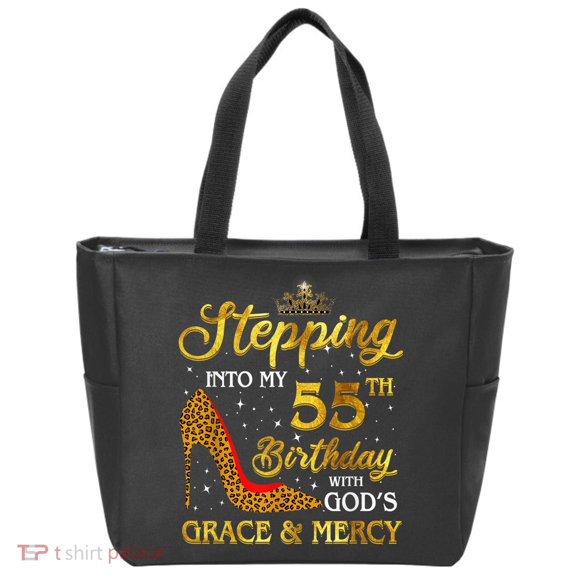 Stepping Into My 55th Birthday Present Gift Girl Wo 55 Year Old Tote Bag
