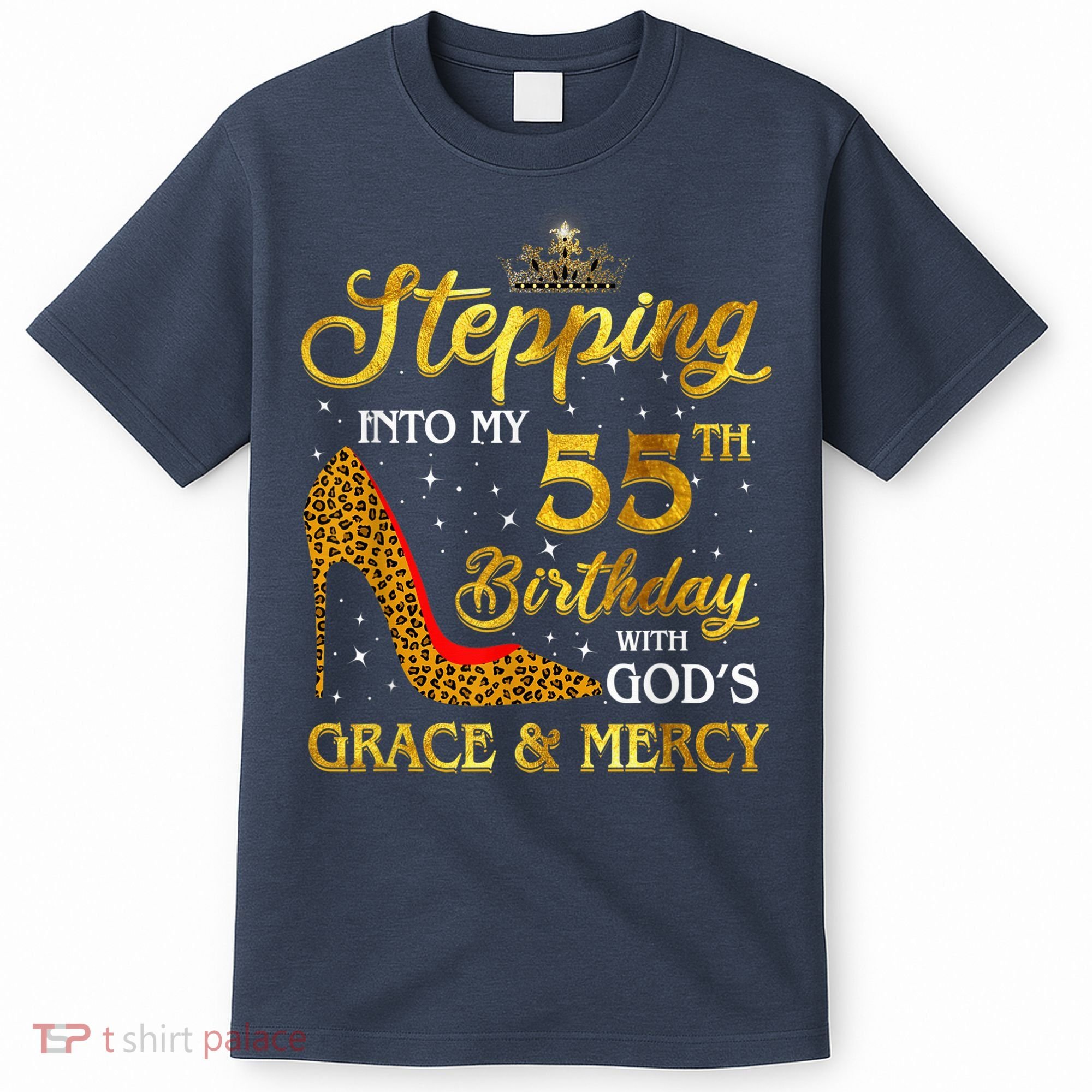 Stepping Into My 55th Birthday Present Gift Girl Wo 55 Year Old T-Shirt