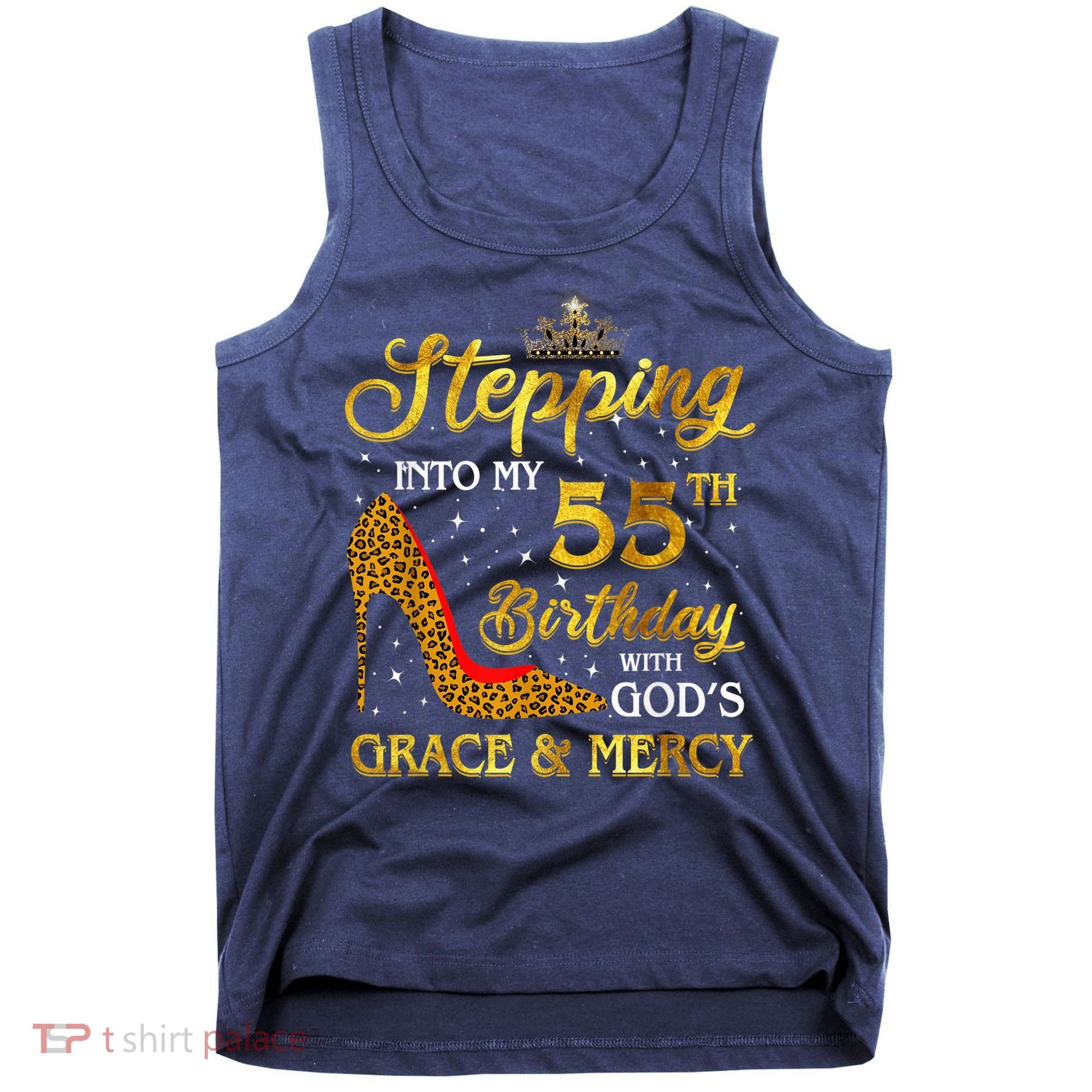 Stepping Into My 55th Birthday Present Gift Girl Wo 55 Year Old Tank Top