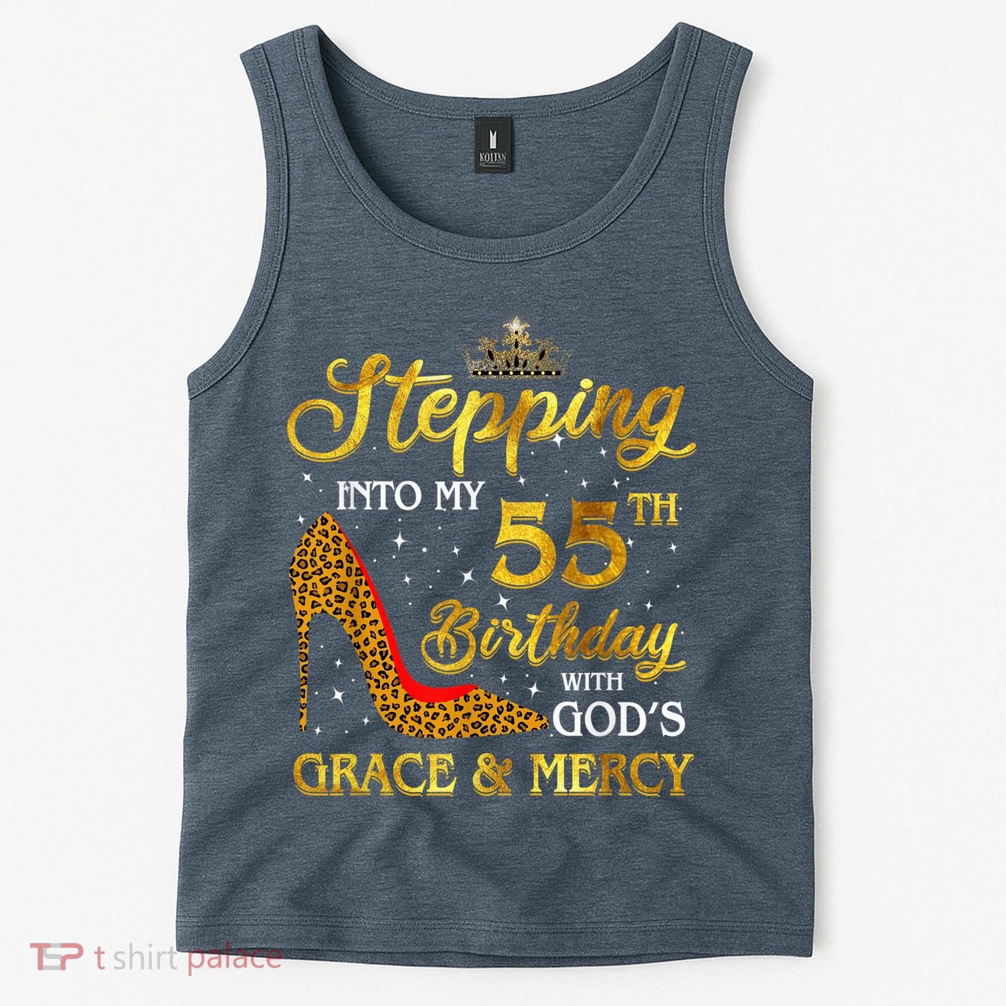 Stepping Into My 55th Birthday Present Gift Girl Wo 55 Year Old Tank Top