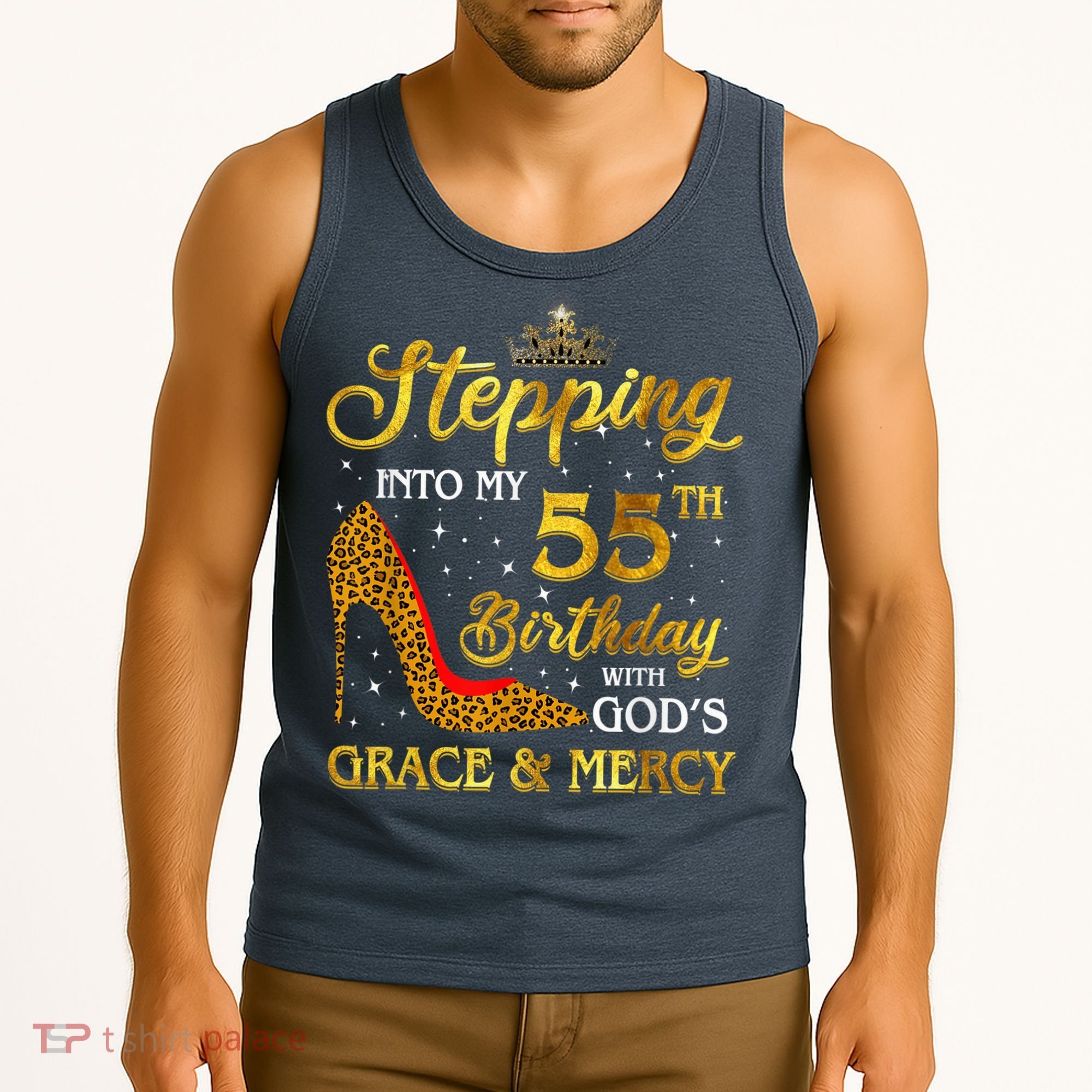 Stepping Into My 55th Birthday Present Gift Girl Wo 55 Year Old Tank Top