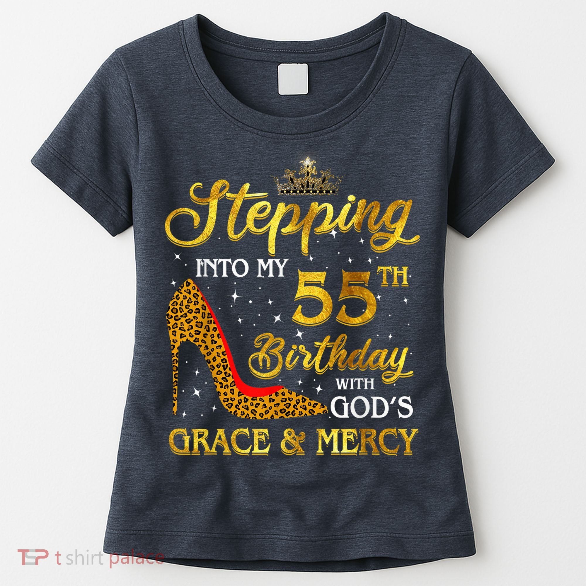 Stepping Into My 55th Birthday Present Gift Girl Wo 55 Year Old Women's T-Shirt