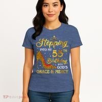 Stepping Into My 55th Birthday Present Gift Girl Wo 55 Year Old Women's T-Shirt thumb 4