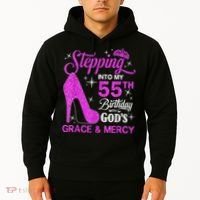 Stepping Into My 55th Birthday With God's Grace And Mercy Hoodie thumb 2
