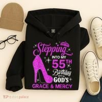 Stepping Into My 55th Birthday With God's Grace And Mercy Hoodie thumb 4