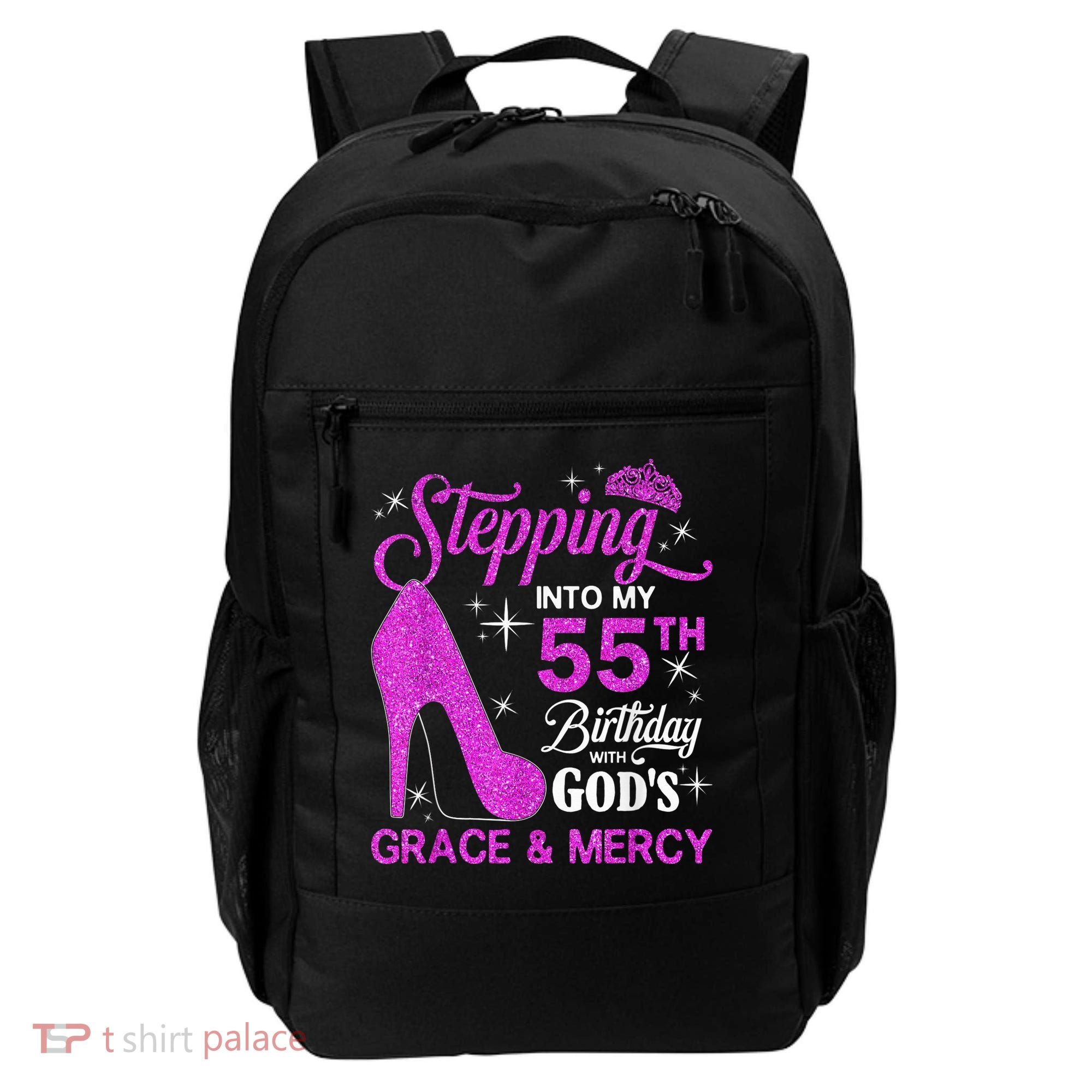 Stepping Into My 55th Birthday With God's Grace And Mercy Backpack