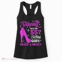 Stepping Into My 55th Birthday With God's Grace And Mercy Women's Tank Top thumb 0