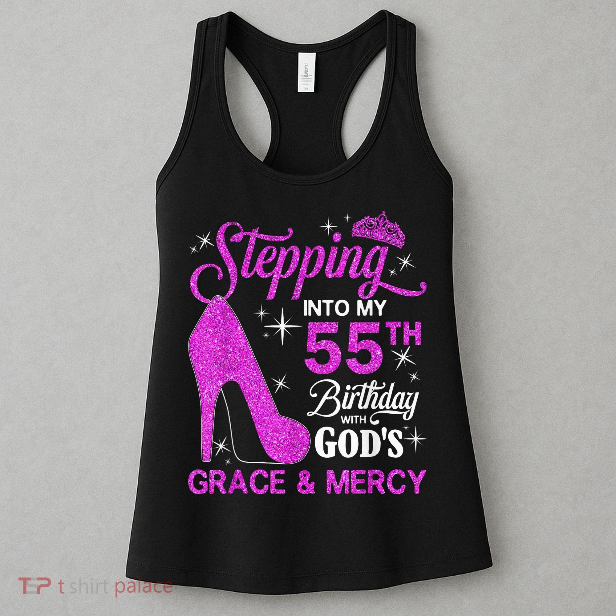 Stepping Into My 55th Birthday With God's Grace And Mercy Women's Tank Top
