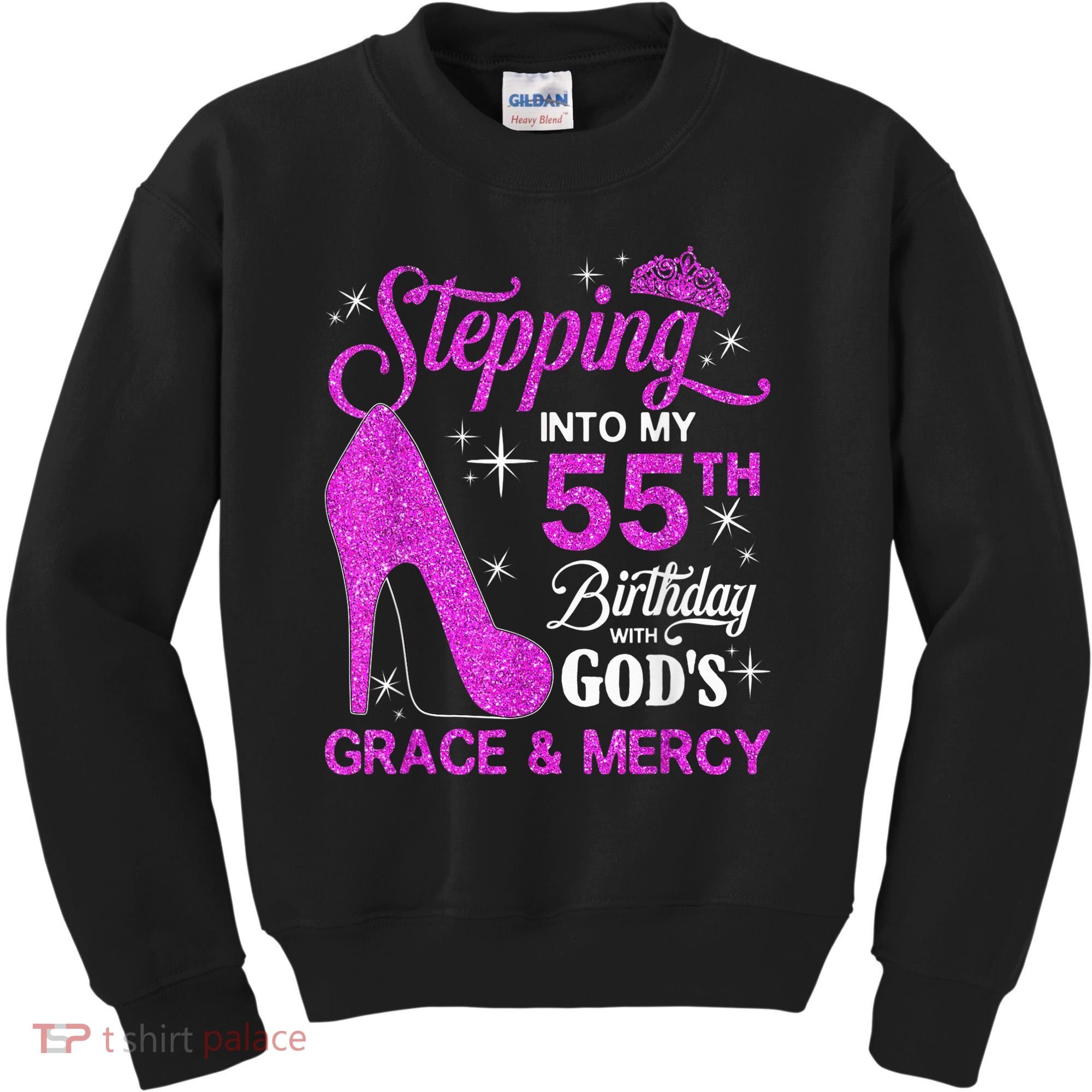 Stepping Into My 55th Birthday With God's Grace And Mercy Kids Sweatshirt