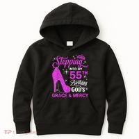Stepping Into My 55th Birthday With God's Grace And Mercy Kids Hoodie thumb 0
