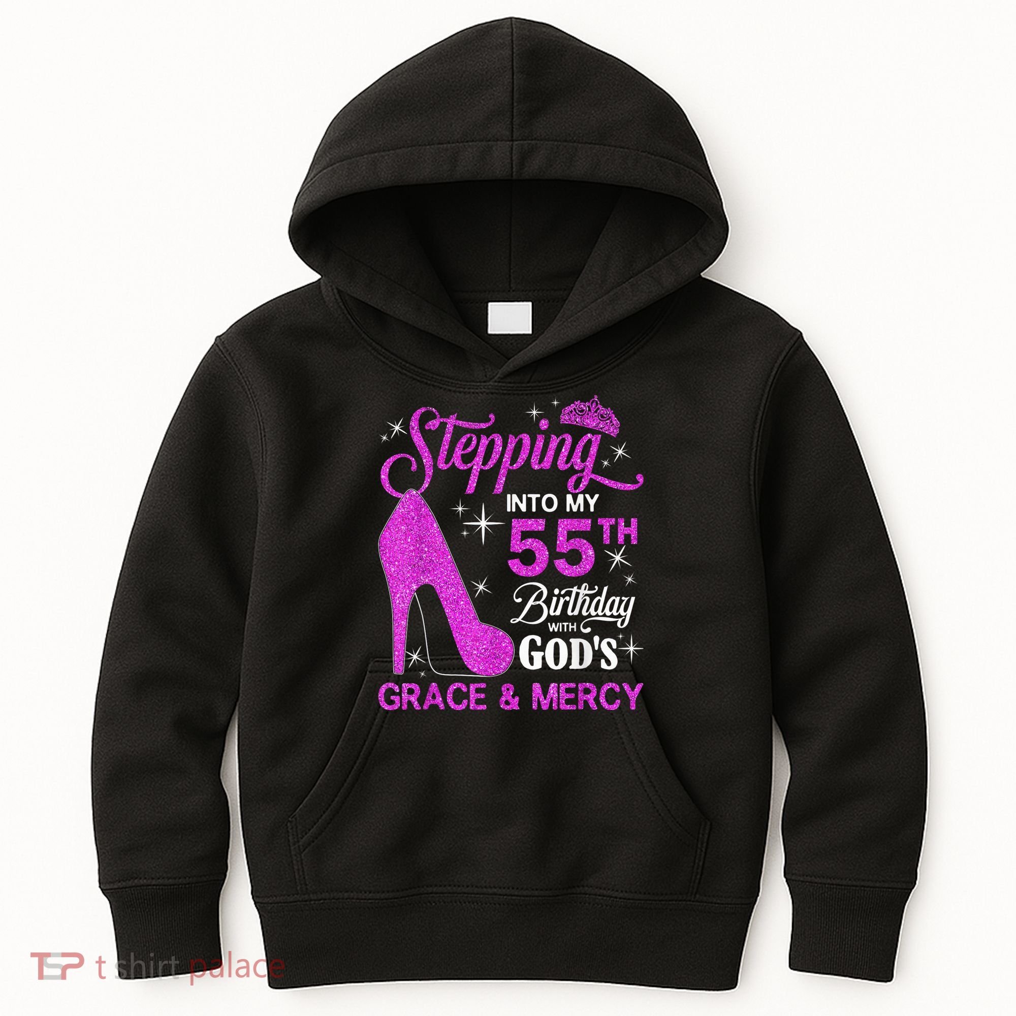 Stepping Into My 55th Birthday With God's Grace And Mercy Kids Hoodie