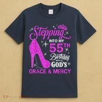 Stepping Into My 55th Birthday With God's Grace And Mercy T-Shirt thumb 4