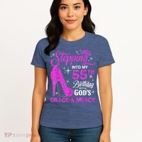 Stepping Into My 55th Birthday With God's Grace And Mercy Women's T-Shirt thumb 4