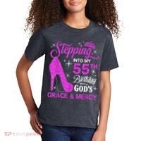 Stepping Into My 55th Birthday With God's Grace And Mercy Kids T-Shirt thumb 2