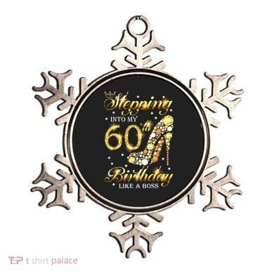 Stepping Into My 60 Birthday Like A Boss 60th BDay Party Ornament