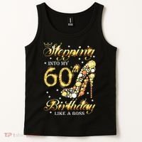 Stepping Into My 60 Birthday Like A Boss 60th BDay Party Tank Top thumb 2