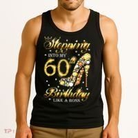 Stepping Into My 60 Birthday Like A Boss 60th BDay Party Tank Top thumb 3