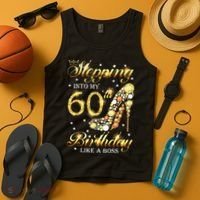 Stepping Into My 60 Birthday Like A Boss 60th BDay Party Tank Top thumb 4