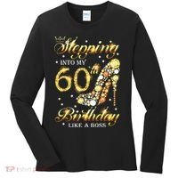 Stepping Into My 60 Birthday Like A Boss 60th BDay Party Women's Long Sleeve Shirt thumb 0