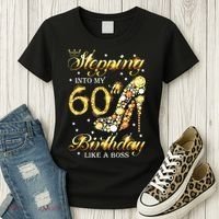 Stepping Into My 60 Birthday Like A Boss 60th BDay Party Women's T-Shirt thumb 3