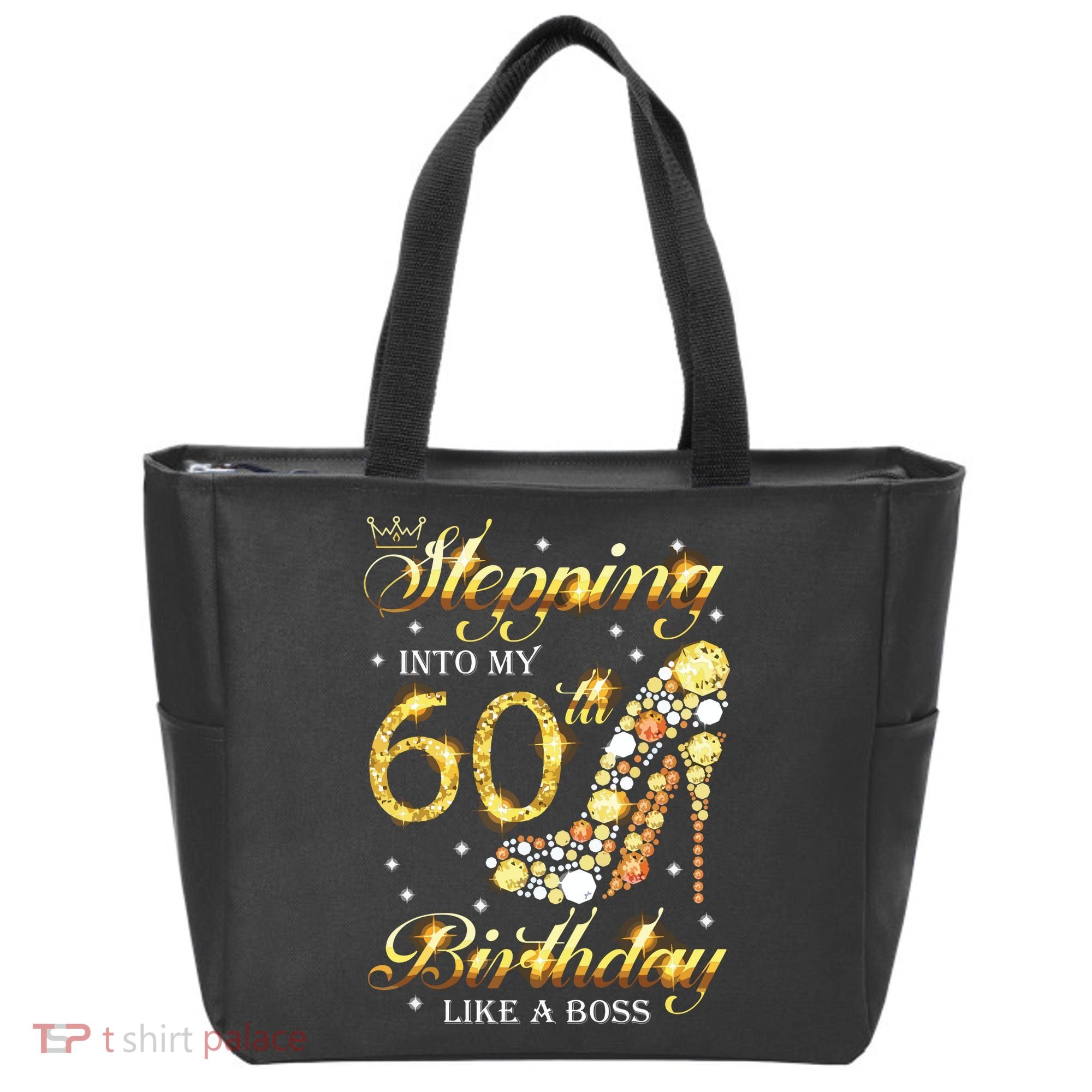 Stepping Into My 60 Birthday Like A Boss 60th BDay Party Tote Bag