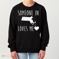 Someone In Massachusetts Loves Me! Cute State Gift Women's Sweatshirt thumb 0
