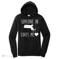 Someone In Massachusetts Loves Me! Cute State Gift Women's Hoodie thumb 0