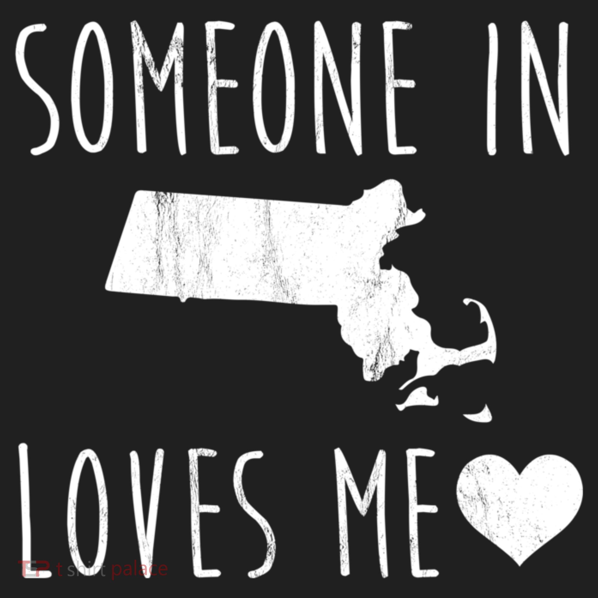 Someone In Massachusetts Loves Me! Cute State Gift Golf Towel