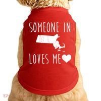Someone In Massachusetts Loves Me! Cute State Gift Doggie Tank thumb 0