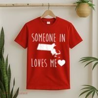 Someone In Massachusetts Loves Me! Cute State Gift T-Shirt thumb 2