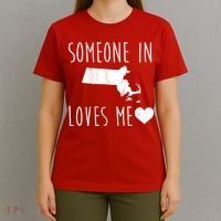 Someone In Massachusetts Loves Me! Cute State Gift T-Shirt thumb 4