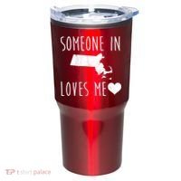 Someone In Massachusetts Loves Me! Cute State Gift Tumbler thumb 0
