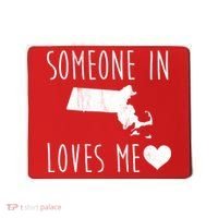 Someone In Massachusetts Loves Me! Cute State Gift Mousepad thumb 0