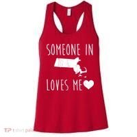 Someone In Massachusetts Loves Me! Cute State Gift Women's Tank Top thumb 0