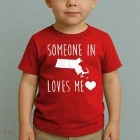Someone In Massachusetts Loves Me! Cute State Gift Toddler T-Shirt thumb 2