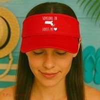 Someone In Massachusetts Loves Me! Cute State Gift Visor thumb 2