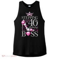 Stepping Into My 40th Birthday Like A boss Ladies PosiCharge Tri-Blend Wicking Tank thumb 0
