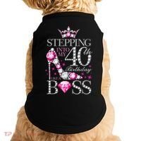 Stepping Into My 40th Birthday Like A boss Doggie Tank thumb 0