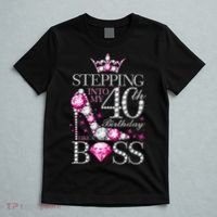 Stepping Into My 40th Birthday Like A boss T-Shirt thumb 5