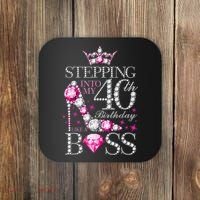 Stepping Into My 40th Birthday Like A boss Coaster thumb 0