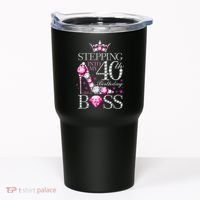 Stepping Into My 40th Birthday Like A boss Tumbler thumb 0