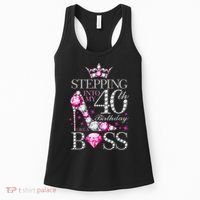 Stepping Into My 40th Birthday Like A boss Women's Tank Top thumb 0